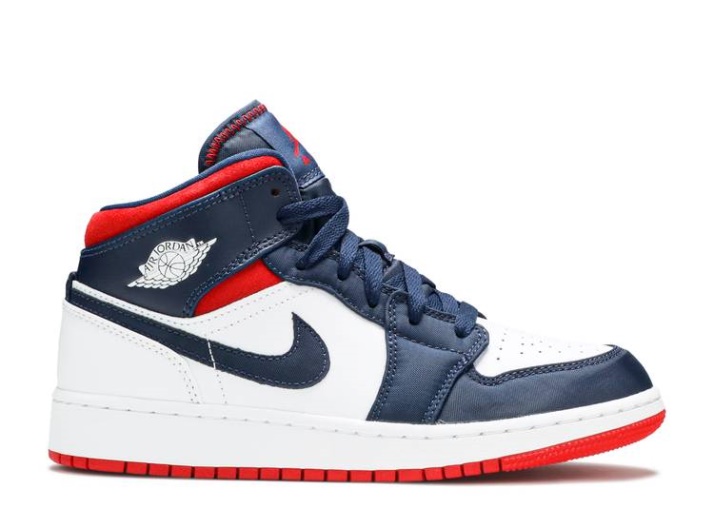 Air Jordan 1 Mid Gs - Olimpicos De Estados Unidos