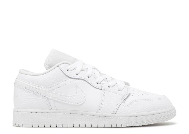 Air Jordan 1 Bajo Gs - Triple Blanco