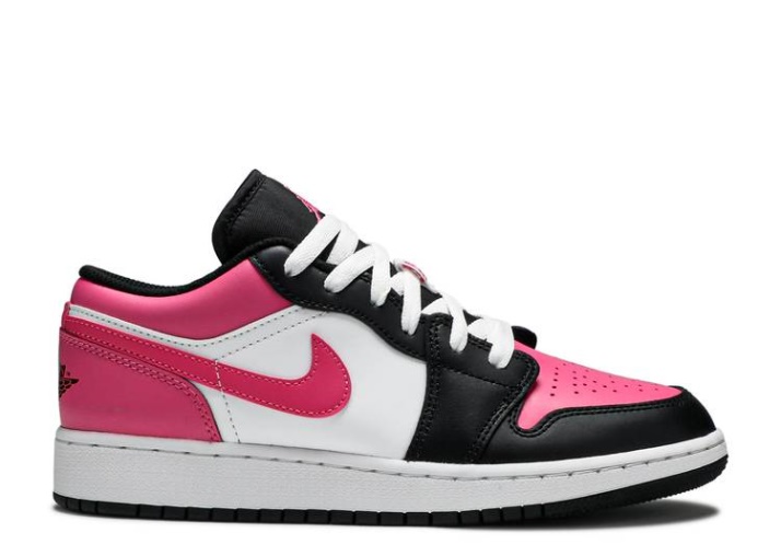 Air Jordan 1 Low Gs Blanco/rosa Sicle/negro