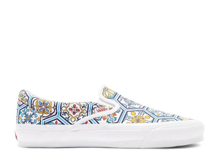 Vans Kith X Classic Slip-on - Estampado Marroquí Azul