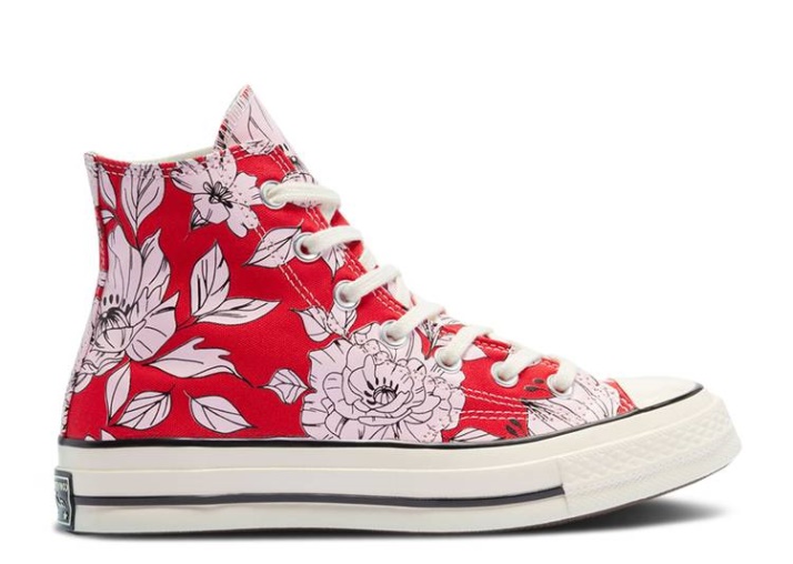 Converse Wmns Chuck 70 Alto - Vintage Floral Rojo/flor De Cerezo