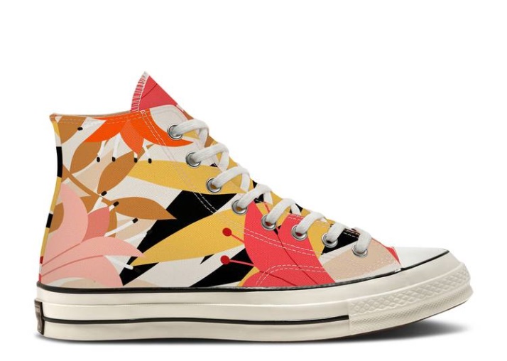 Converse Wmns Chuck 70 High - Vintage Floral Naranja/rosa/egret