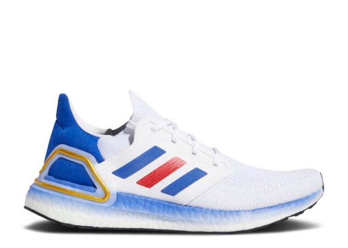 Adidas Ultraboost 20 - Usa Blanco/azul Real/escarlata