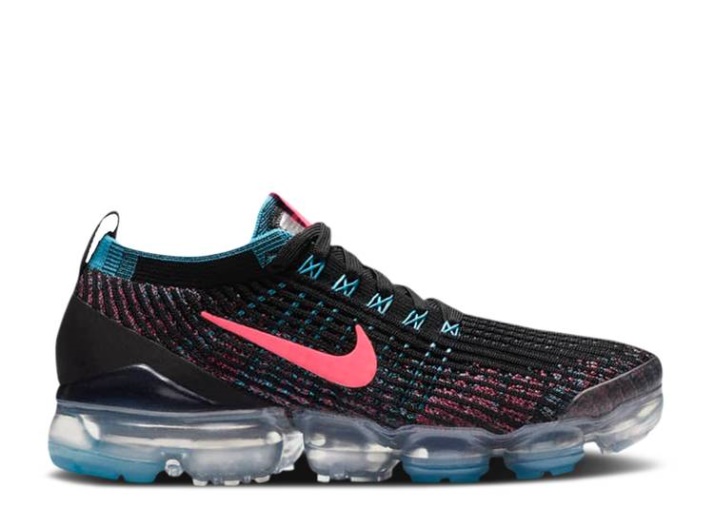 Nike Wmns Air Vapormax Flyknit 3 - Negro Hyper Rosa Azul