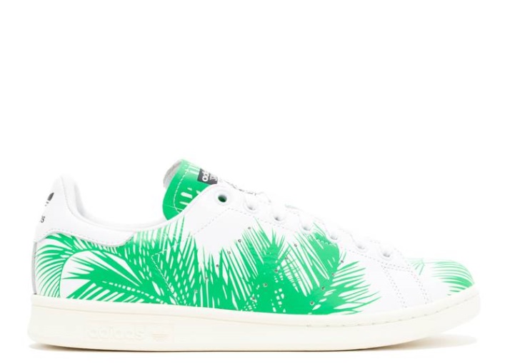 Adidas Pharrell X Bbc X Stan Smith - Palm Tree Pack White/Green