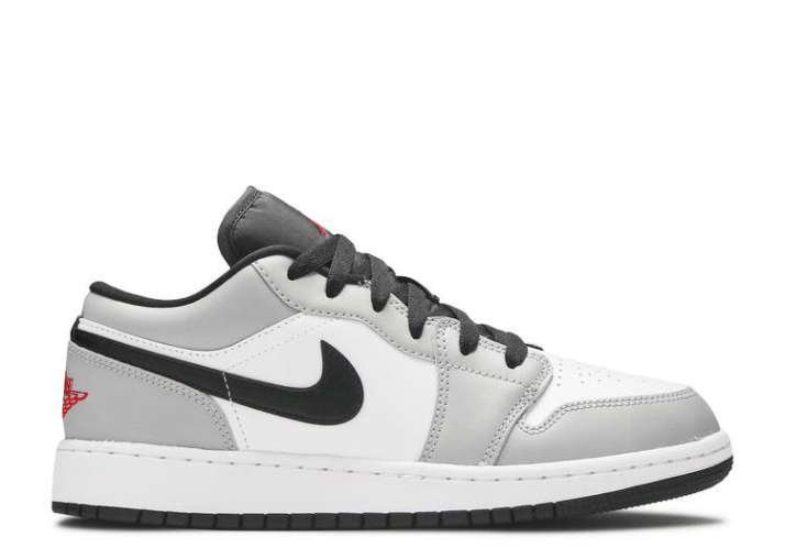 Air Jordan 1 Low Gs Grey/Gym Red/White