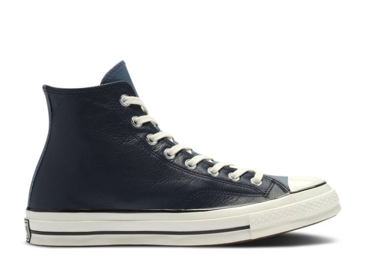 Converse Chuck 70 Leather High - Colorblock Obsidian/Lakeside Blue/Egret