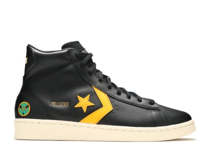 Converse Pro Cuero Alto - Roswell Rayguns Negro/dorado Universitario/blanco