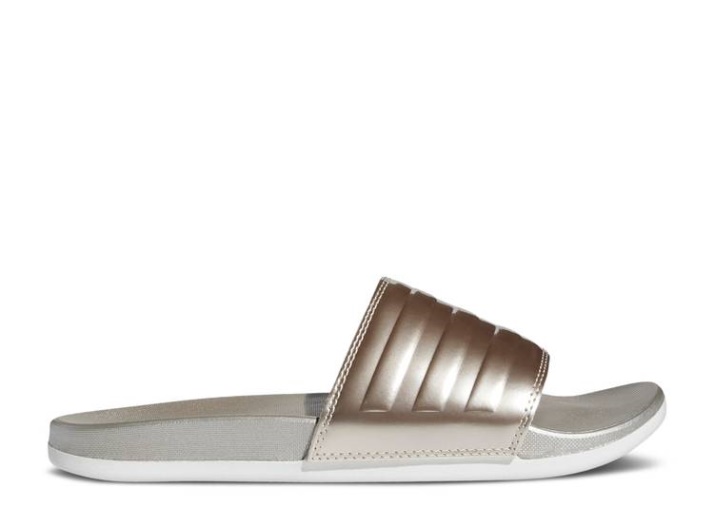 Chanclas Adidas Wmns Adilette Comfort - Champán Metalizado