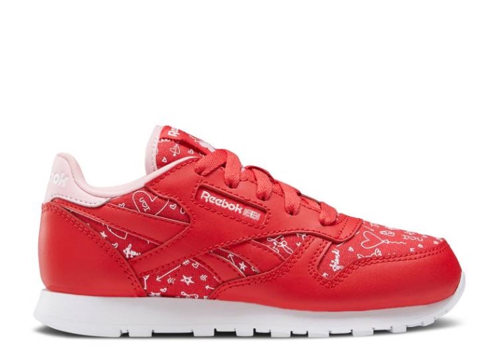 Reebok Classic Leather J - Día De San Valentín Vector Rojo/rosa Brillo/blanco