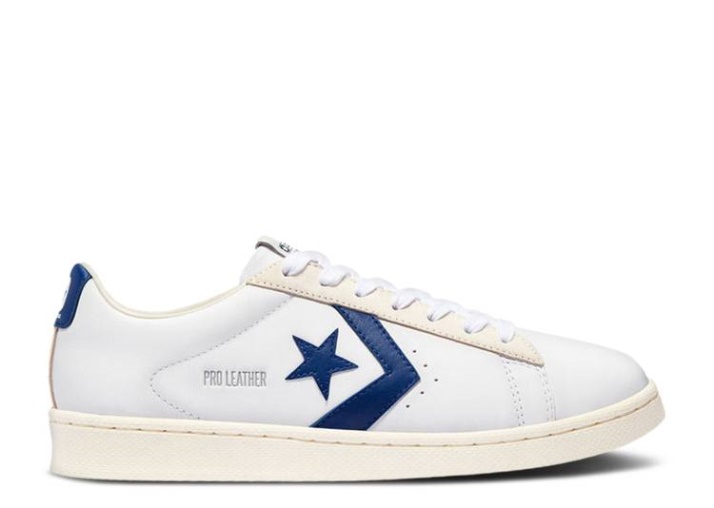 Converse Pro Cuero Bajo - Blanco Rush Azul