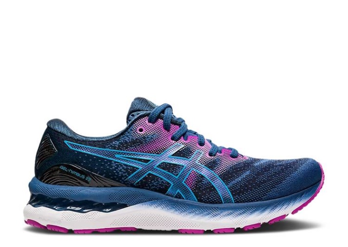 Asics Mujer Gel Nimbus 23 Wide - Digital Aqua Ciruela