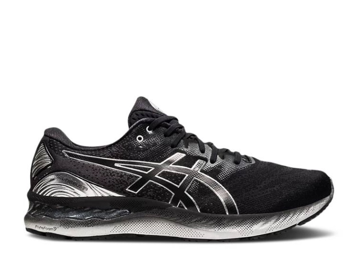 Asics Gel Nimbus 23 Platino - Negro Plata Pura