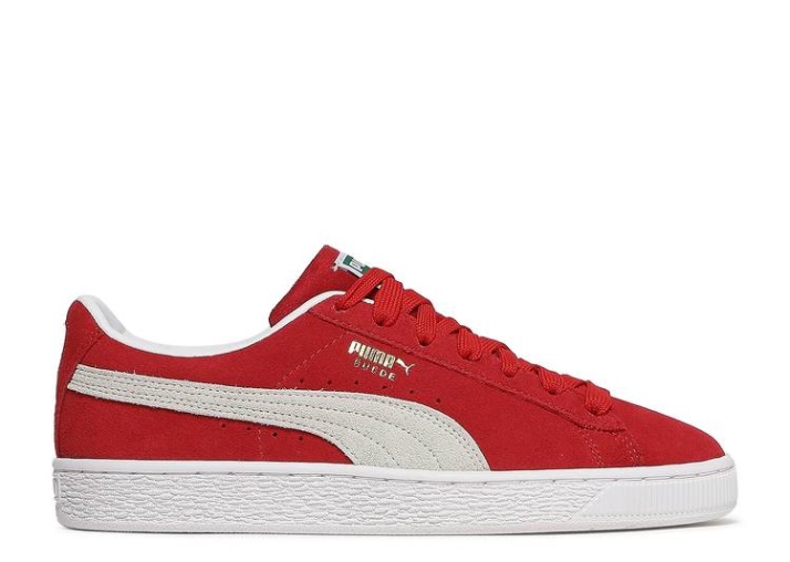 Puma Suede Classic 21 Jr Blanco/alto Riesgo Rojo