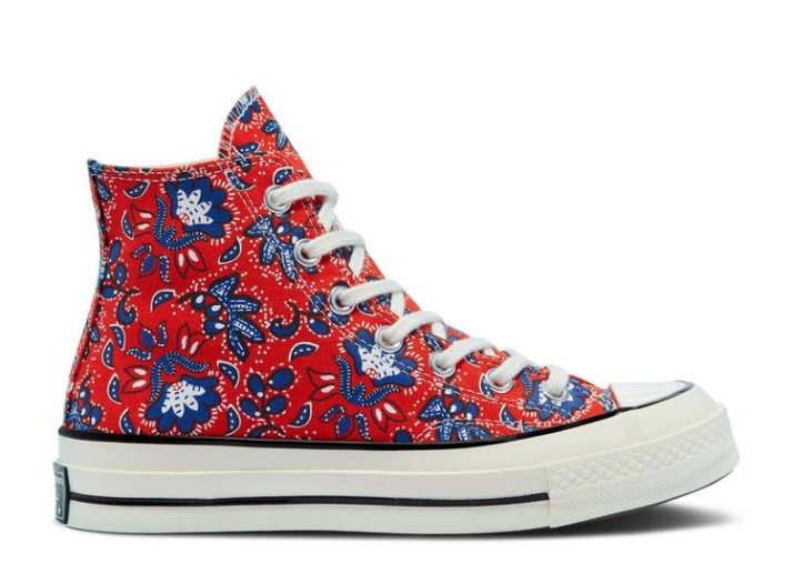 Converse Chuck 70 High - Cultura Estampados Habanero Rojo/egret/rush Azul