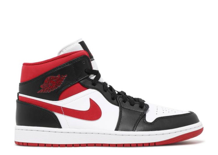 Air Jordan 1 Mid - Negro Gimnasio Rojo
