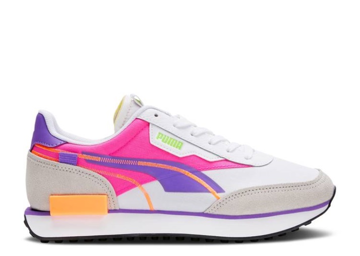 Puma Mujer Future Rider Doble - Blanco Luminoso Púrpura