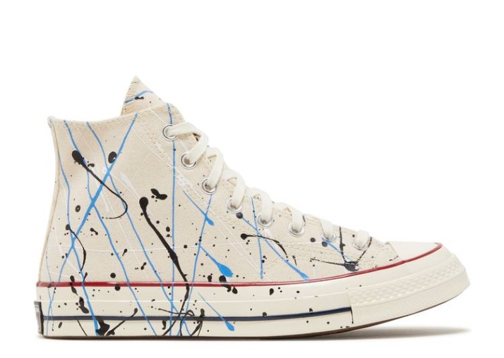 Converse Chuck 70 Alto - Pintura Salpicadura Egret/digital Blue/egret