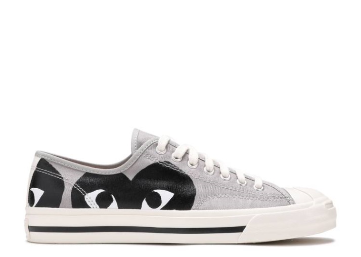 Converse Comme Des Garçons Play X Jack Purcell - Negro Llovizna
