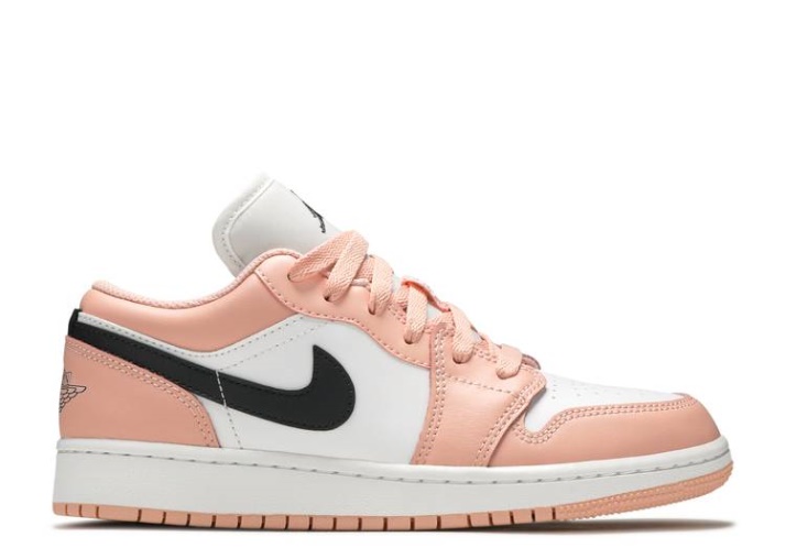 Air Jordan 1 Low Gs Rosa/blanco/negro
