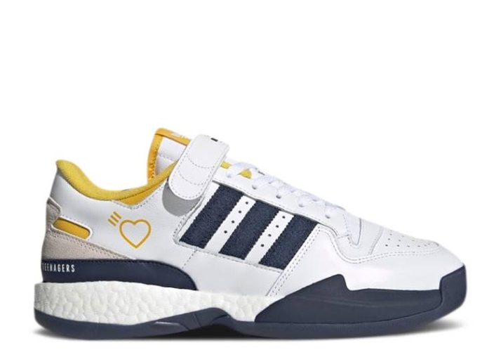 Adidas Human Made X Forum Low - Azul Marino Amarillo Neblina