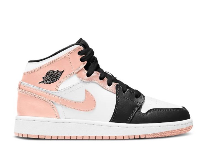 Air Jordan 1 Mid Gs - Tinte Carmesí