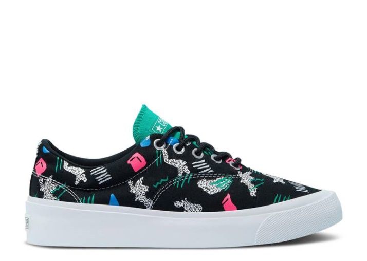 Converse Skid Grip Cvo - Estampado De Archivo Negro/verde/blanco