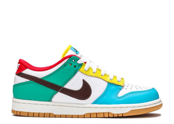 Nike Dunk Low Se Gs - Free.99 Blanco/chocolate/roma Verde