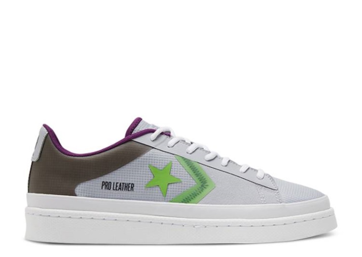 Converse Pro Leather Low - Miami Vibez Gravel/black/bold Wasabi