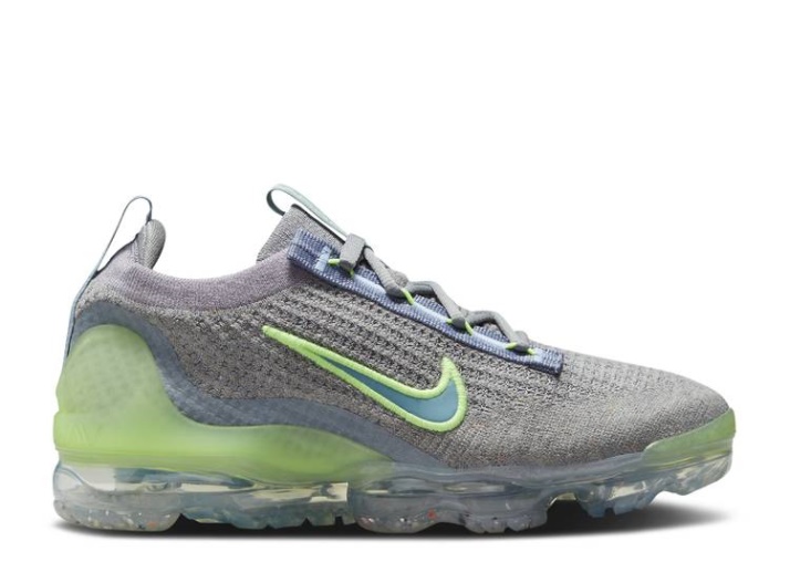 Nike Air Vapormax 2021 Flyknit Gs - Gris Claro Líquido Lima