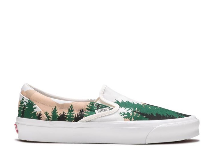 Vans Kith X Bóveda Og Clásico Slip-on Lx - Paisaje De árboles