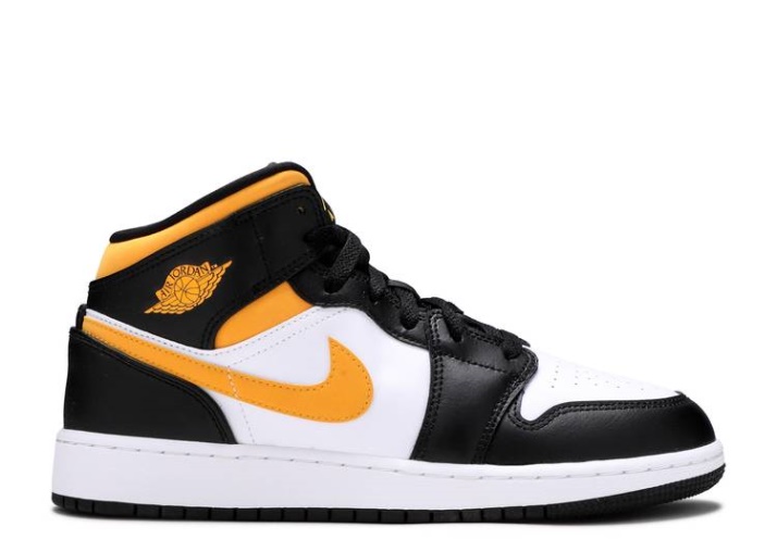 Air Jordan 1 Mid Gs - Negro Universidad Oro