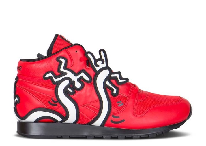 Reebok Keith Haring X Classic Leather Mid Lux - Rojo Techy