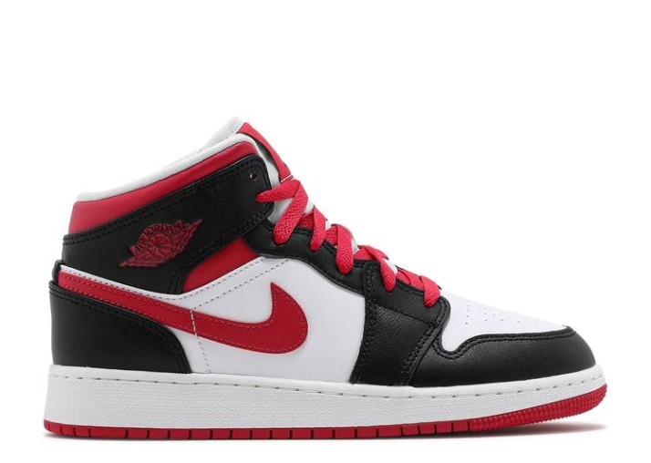 Air Jordan 1 Mid Gs - Blanco Muy Baya