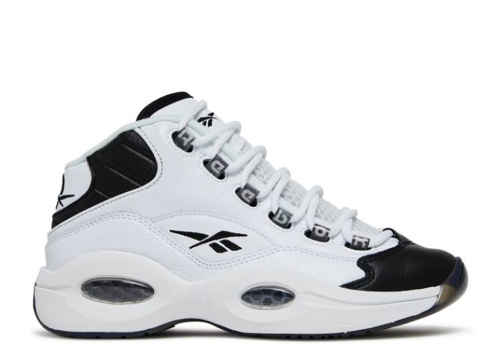 Reebok Pregunta Mid J - ¿por Qué No Nosotros? Blanco/negro/blanco Calzado