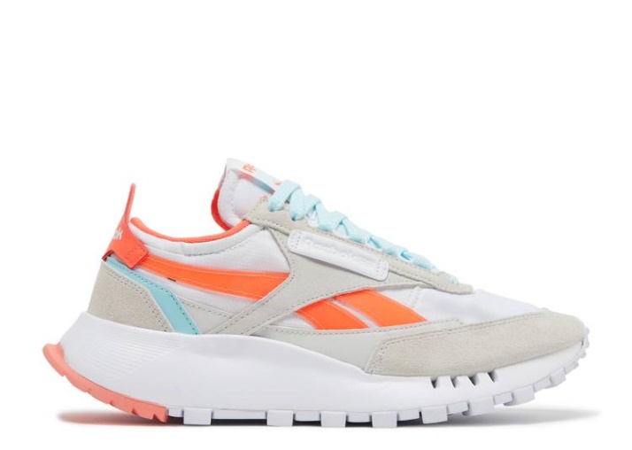 Reebok Wmns Classic Leather Legacy - Blanco Naranja Flare