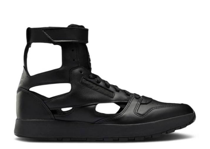 Reebok Maison Margiela X Classic Cuero Tabi Alto - Negro