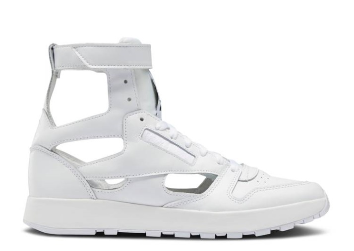 Reebok Maison Margiela X Classic Cuero Tabi Alto - Blanco