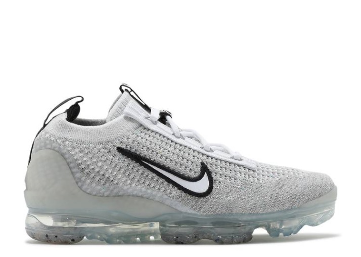 Nike Air Vapormax 2021 Flyknit Gs - Blanco Plata Metalizado