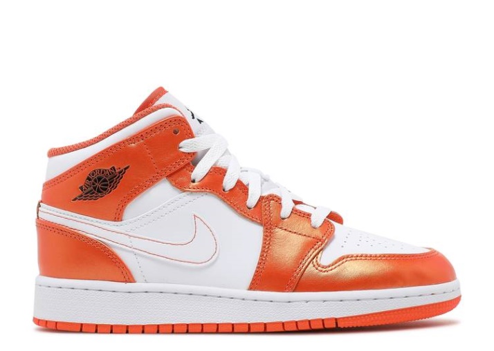 Air Jordan 1 Mid Se Gs - Naranja Electro