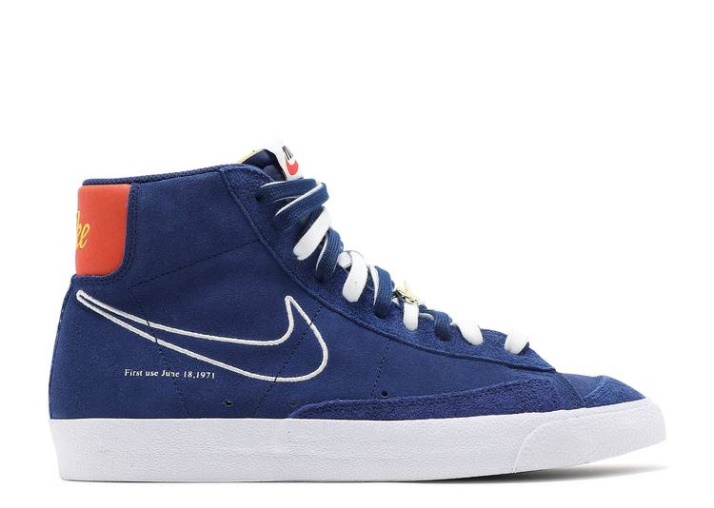 Nike Blazer Mid '77 - Primer Uso Azul/naranja/dorado/blanco