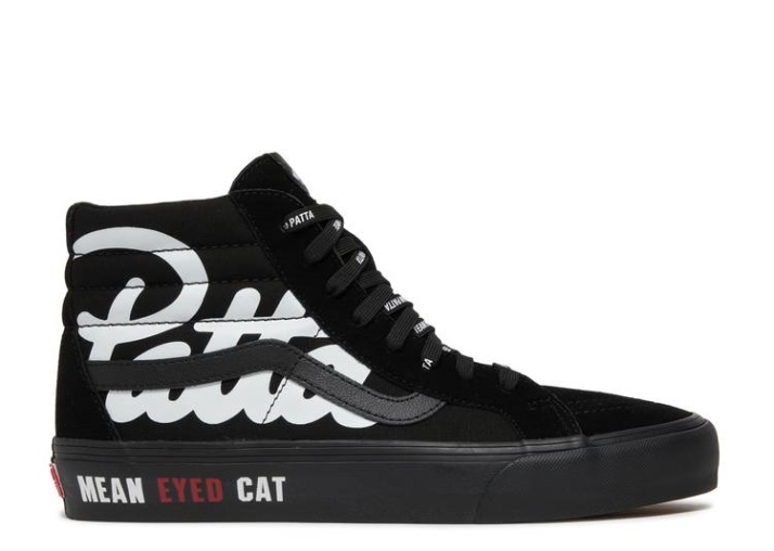 Vans Patta X Bóveda Sk8-hi Reedición Vlt Lx - Gato De Ojos Malvados Negro