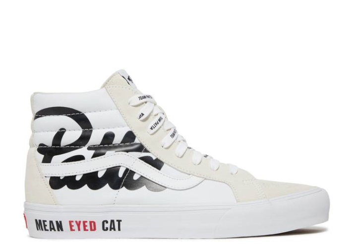 Vans Patta X Bóveda Sk8-hi Reedición Vlt Lx - Gato De Ojos Malvados Blanco/negro