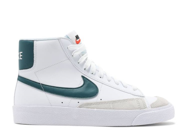 Nike Blazer Mid '77 Gs - Blanco Oscuro Verde Azulado