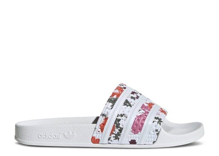 Adidas Wmns Adilette Slide - Blanco Floral