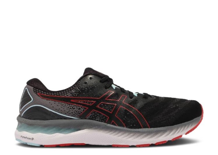Asics Gel Nimbus 23 - Negro Rojo Eléctrico