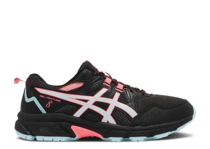 Asics Mujer Gel Venture 8 Wide - Negro Claro Azul