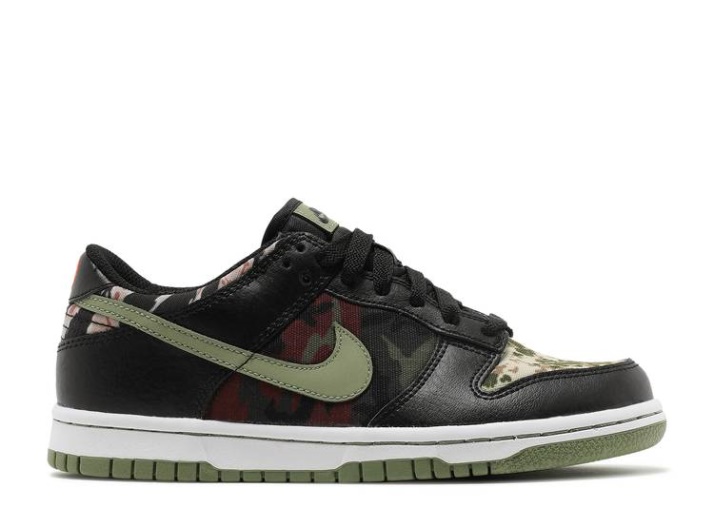 Nike Dunk Low Se Gs - Negro Multi-camo