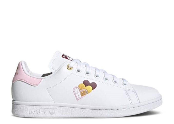 Adidas Mujer Stan Smith - Corazones Rosa Claro/carmesí Victoria