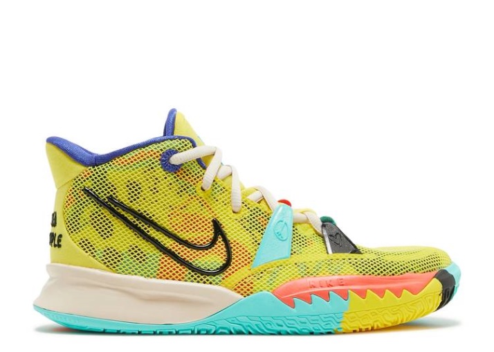 Nike Kyrie 7 Gs - 1 World 1 People Amarillo/verde/carmesí/negro